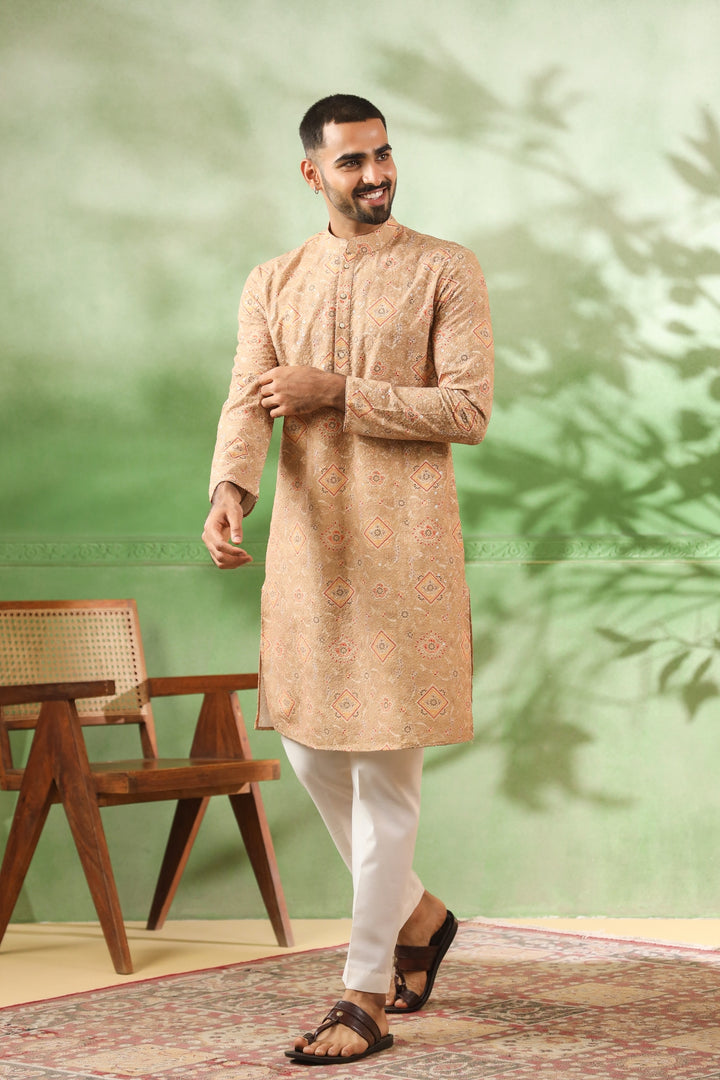 Sequence Beige Kurta Set - KM45247-158C