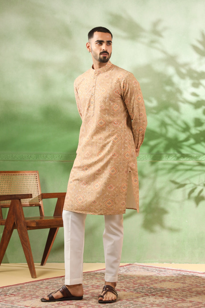 Sequence Beige Kurta Set - KM45247-158C