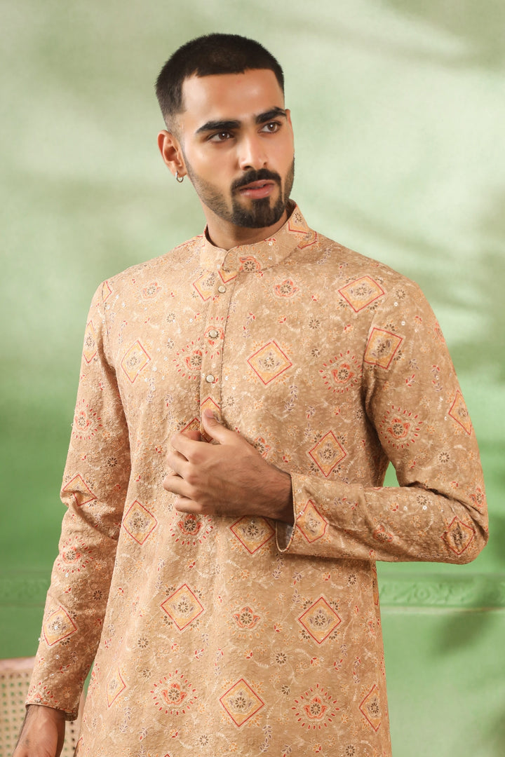 Sequence Beige Kurta Set - KM45247-158C