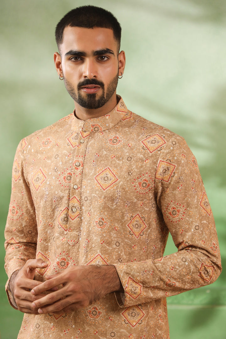 Sequence Beige Kurta Set - KM45247-158C