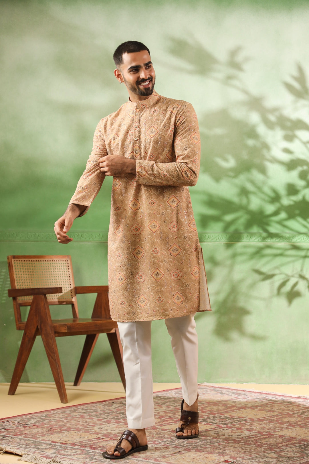 Sequence Beige Kurta Set - KM45247-158C