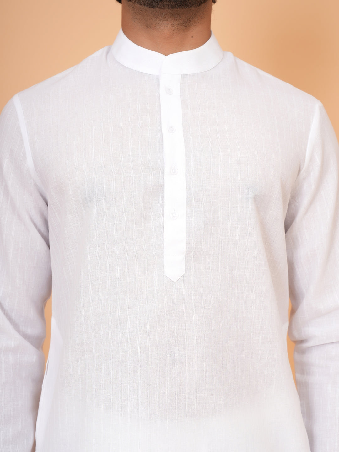 Striped White Kurta Set - KM26522-1