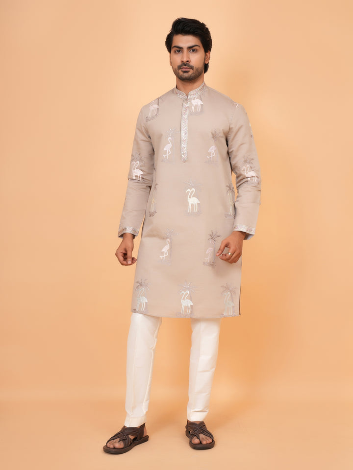 Sequence Grey Kurta Set - KM43193-G361