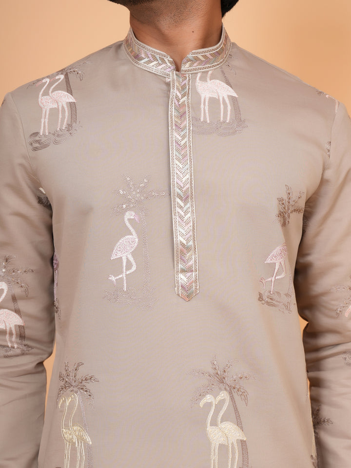 Sequence Grey Kurta Set - KM43193-G361