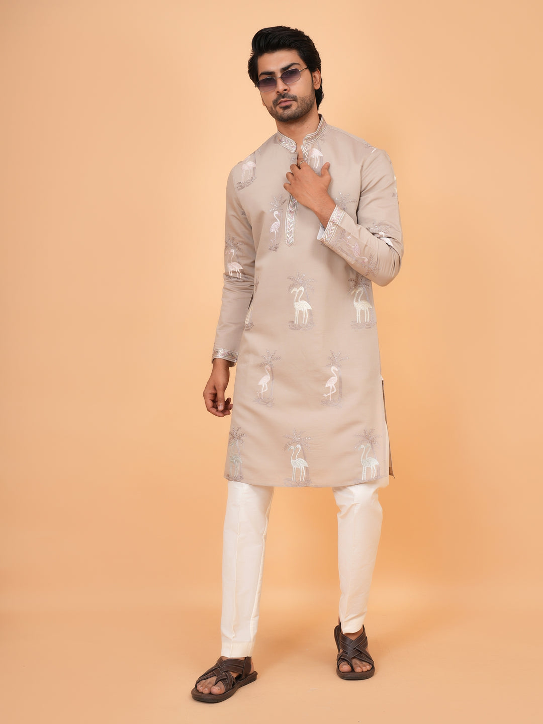 Sequence Grey Kurta Set - KM43193-G361