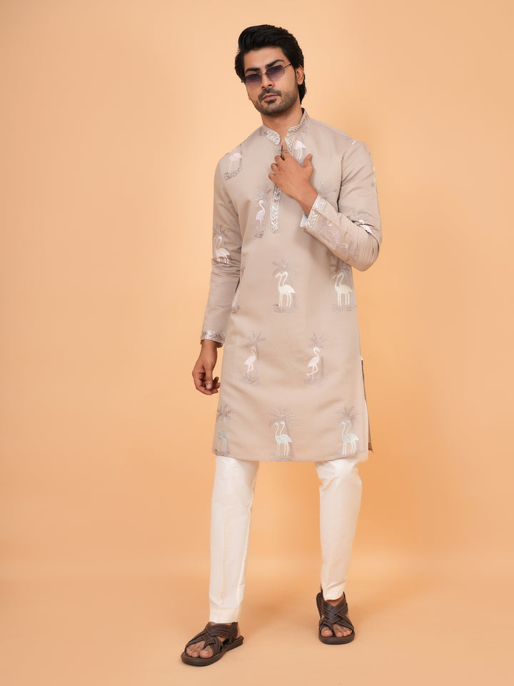 Sequence Grey Kurta Set - KM43193-G361