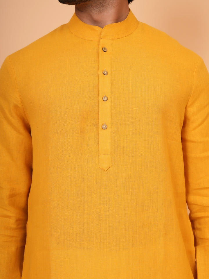 Solid Mustard Kurta Set - KM43276-11