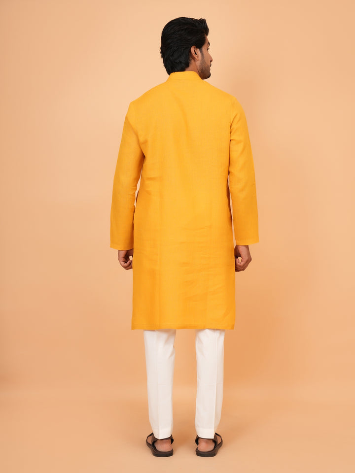 Solid Mustard Kurta Set - KM43276-11