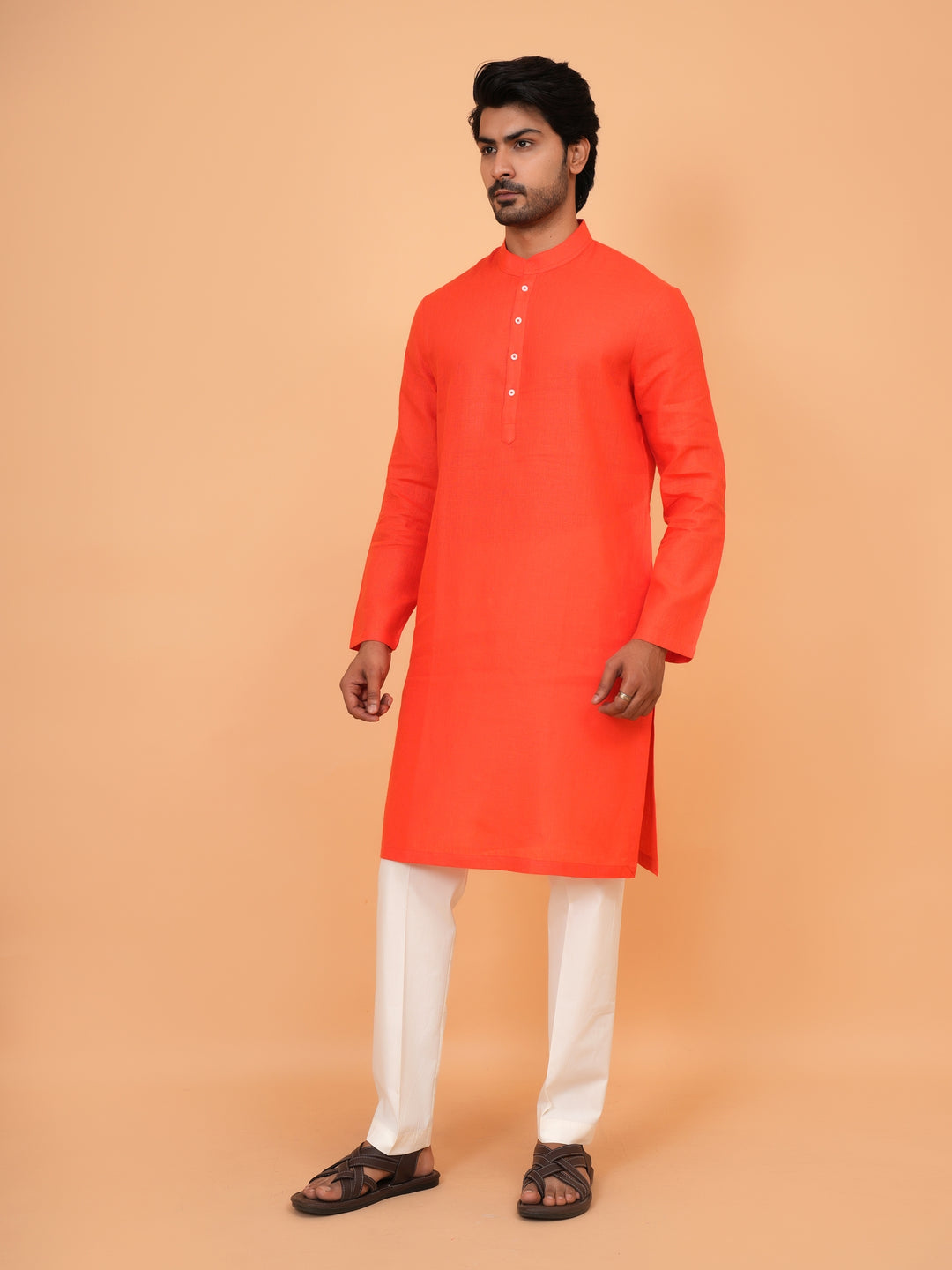Solid Orange Kurta Set - KM43276-23