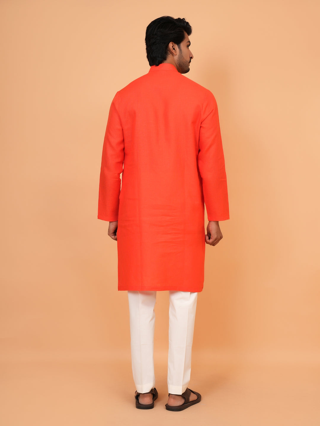 Solid Orange Kurta Set - KM43276-23
