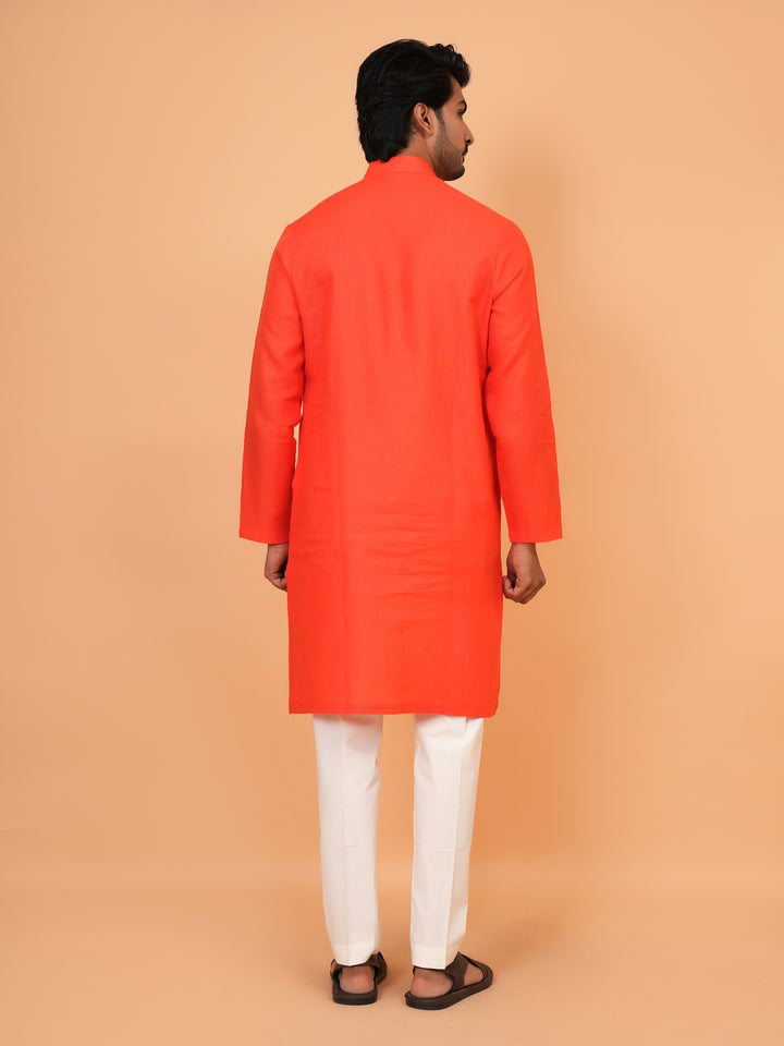Solid Orange Kurta Set - KM43276-23
