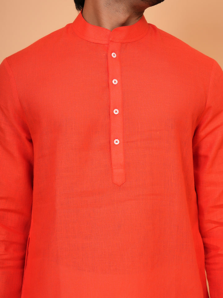 Solid Orange Kurta Set - KM43276-23