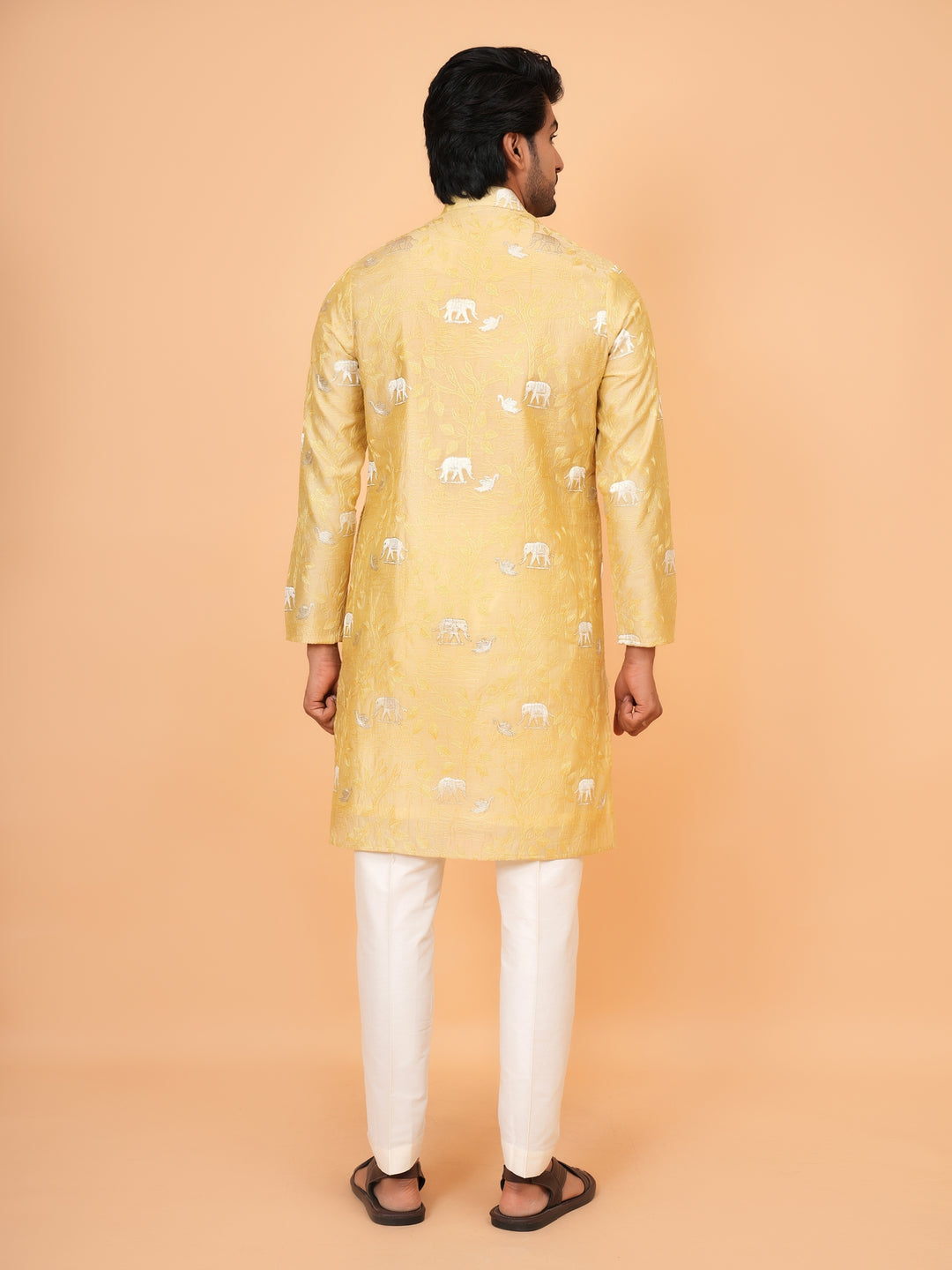 Animal Yellow Kurta Set - KM43421-2