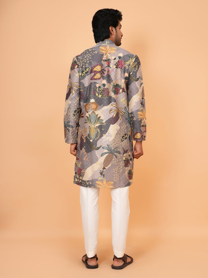 Sequence Grey Kurta Set - KM43531-1466C