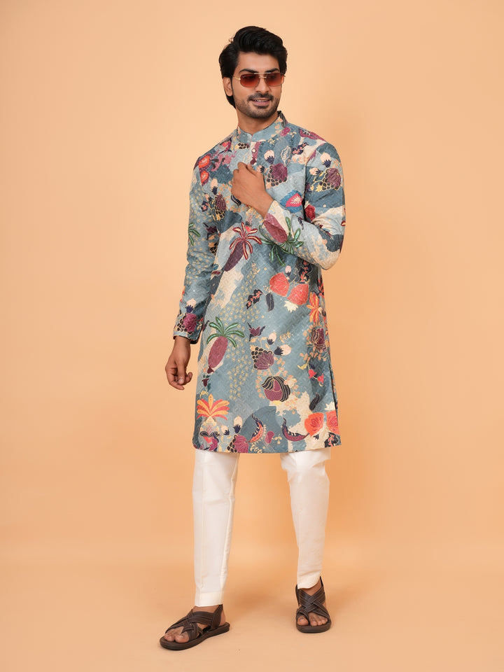 Sequence Green Kurta Set - KM43531-1466A