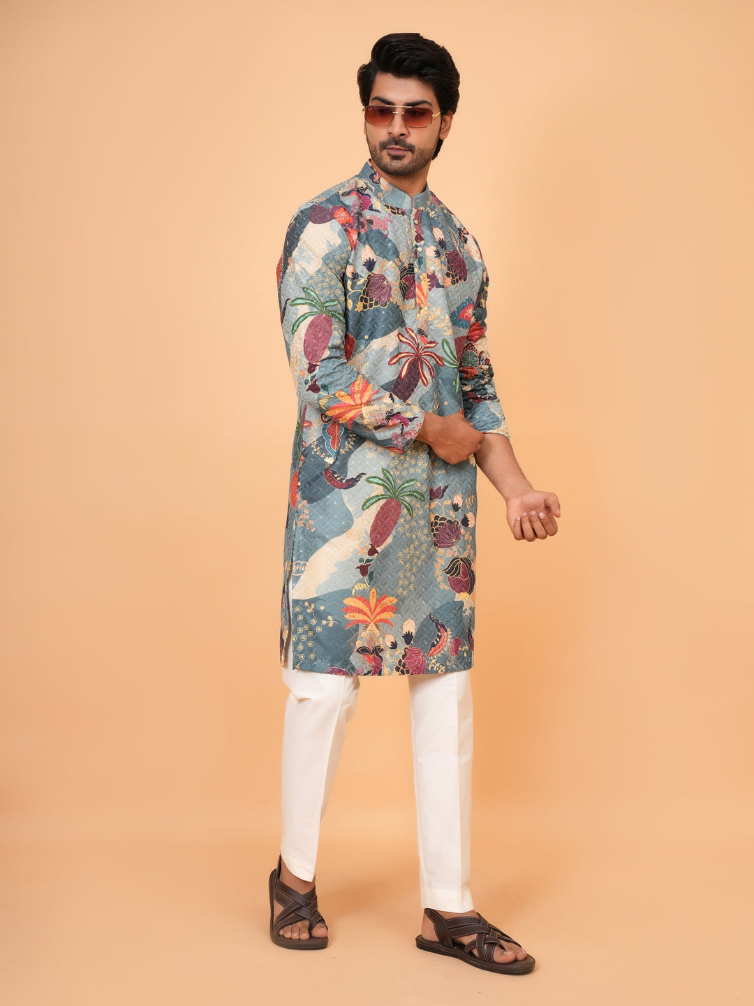 Sequence Green Kurta Set - KM43531-1466A