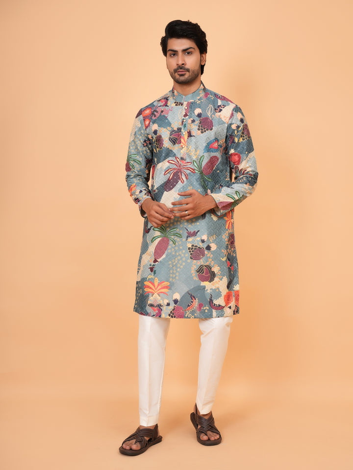 Sequence Green Kurta Set - KM43531-1466A