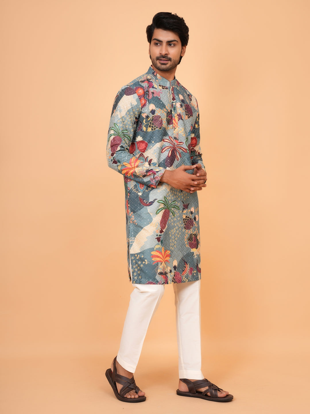 Sequence Green Kurta Set - KM43531-1466A