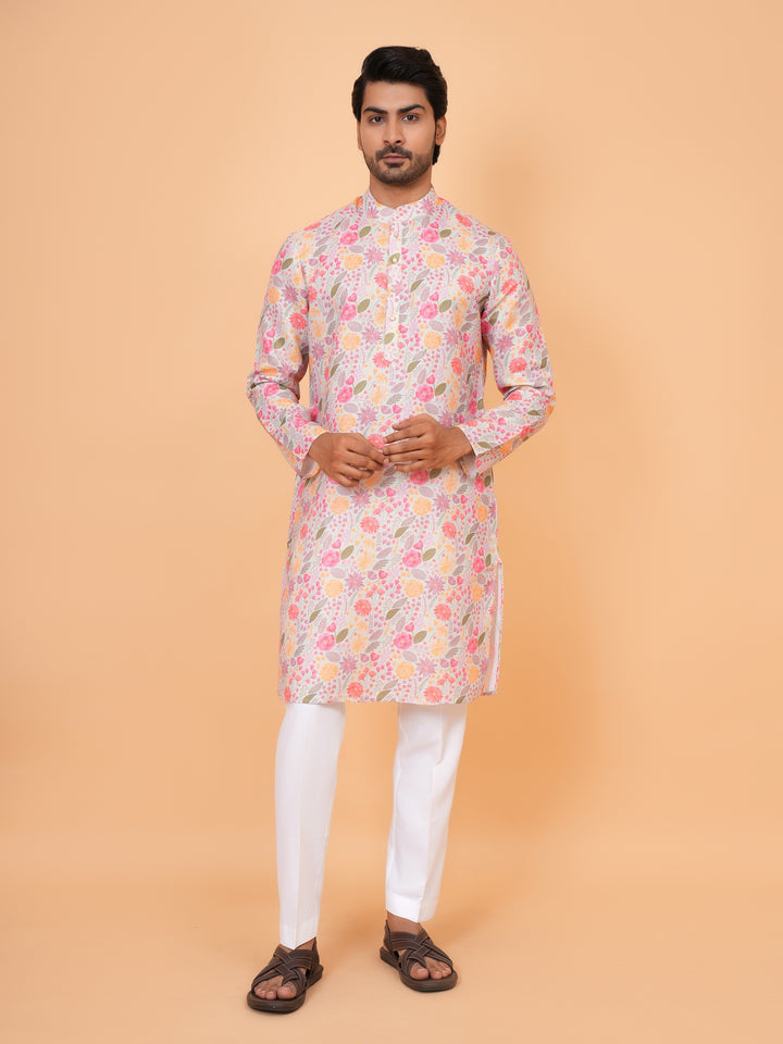 Floral Pista Kurta Set - KM44096-15