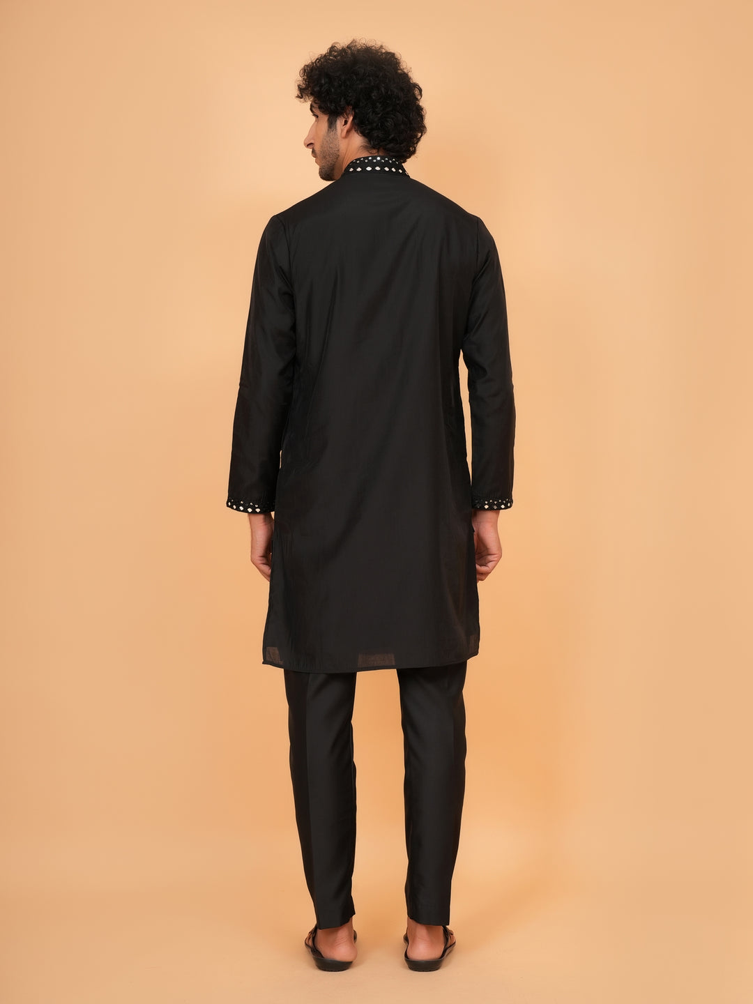 Mirror Work Black Kurta Set - KM43151-25