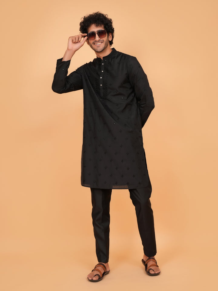 Sequence Black Kurta Set - KM43152-25
