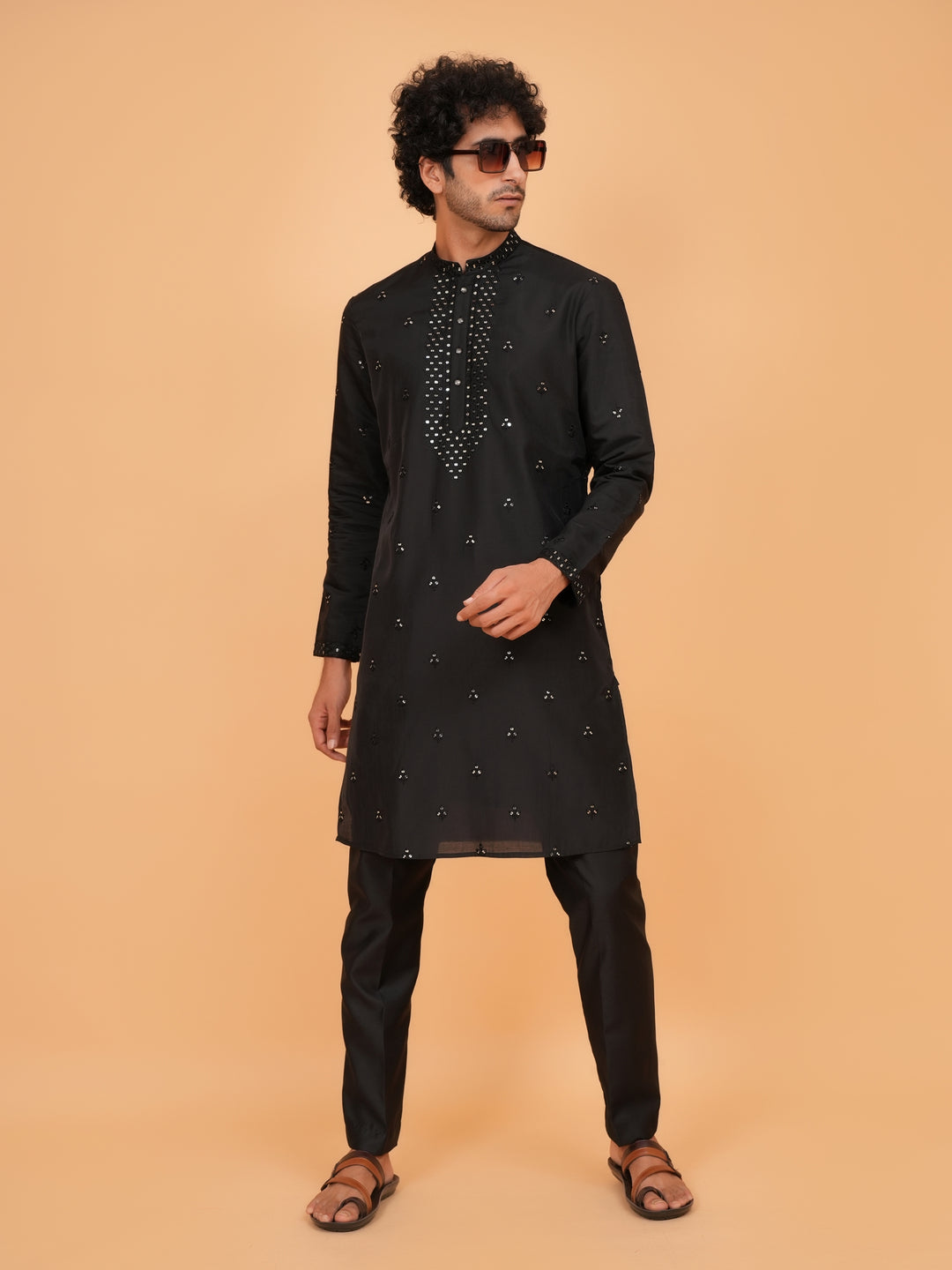Sequence Black Kurta Set - KM43156-25