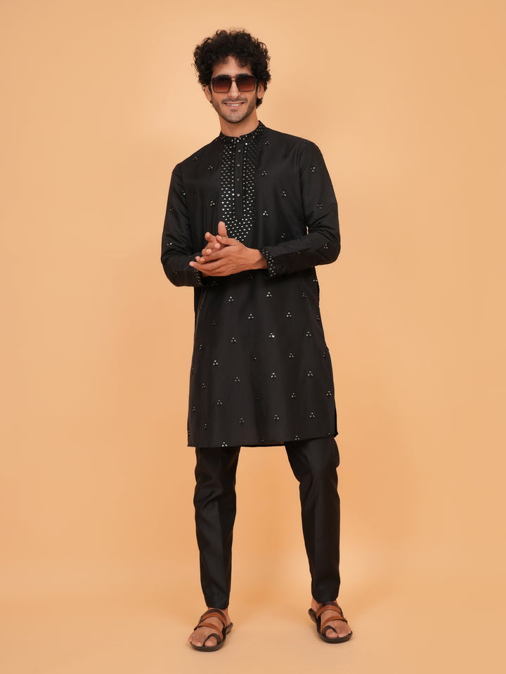 Sequence Black Kurta Set - KM43156-25