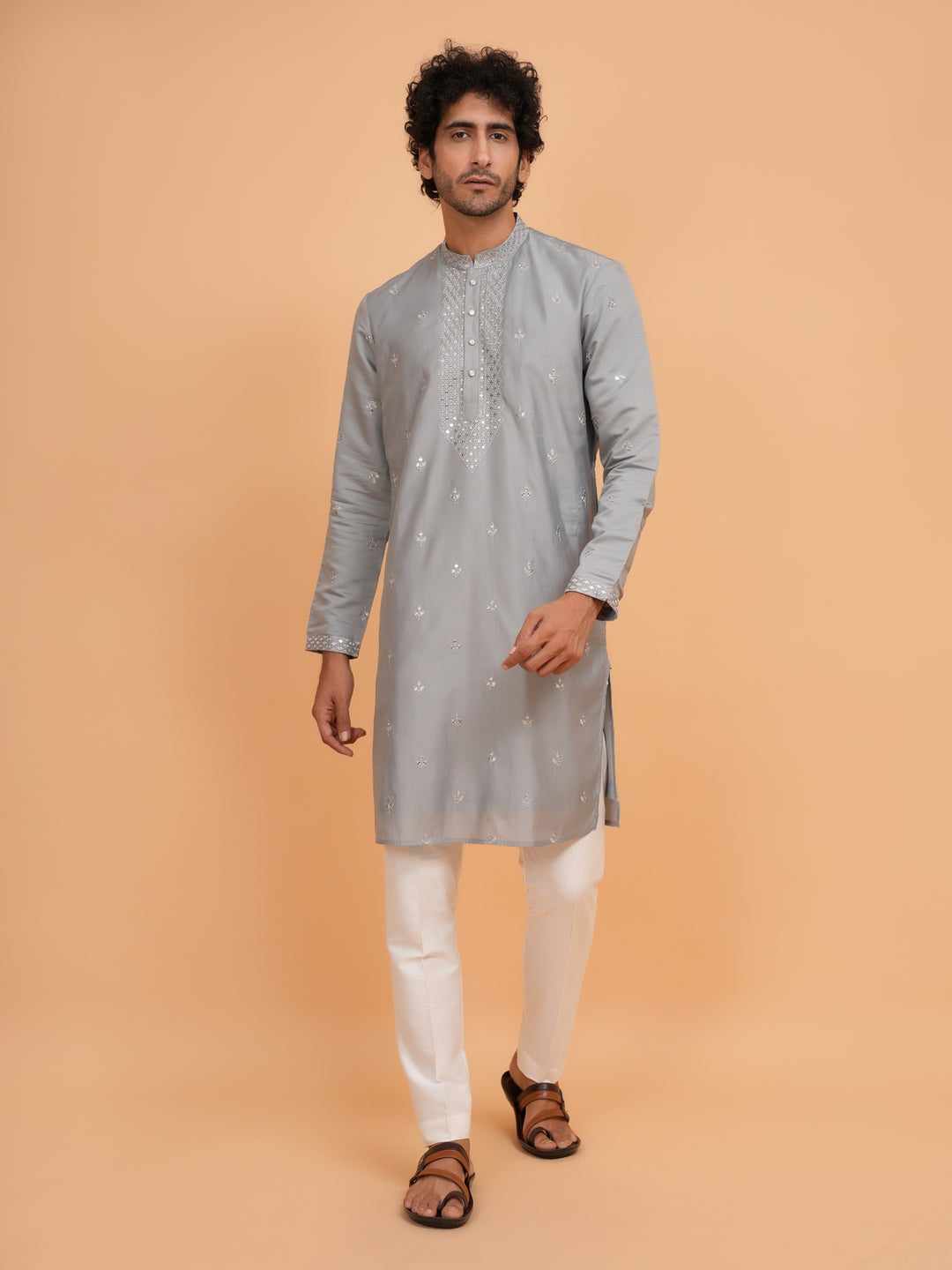 Sequence Grey Kurta Set - KM43156-19