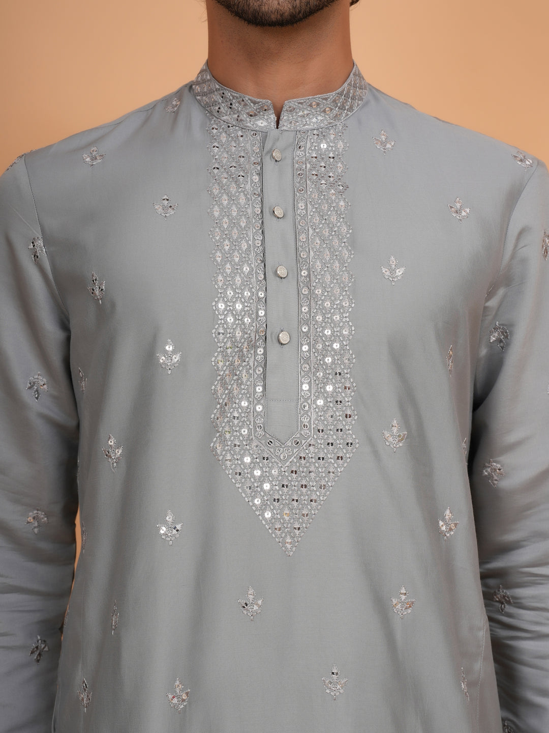 Sequence Grey Kurta Set - KM43156-19