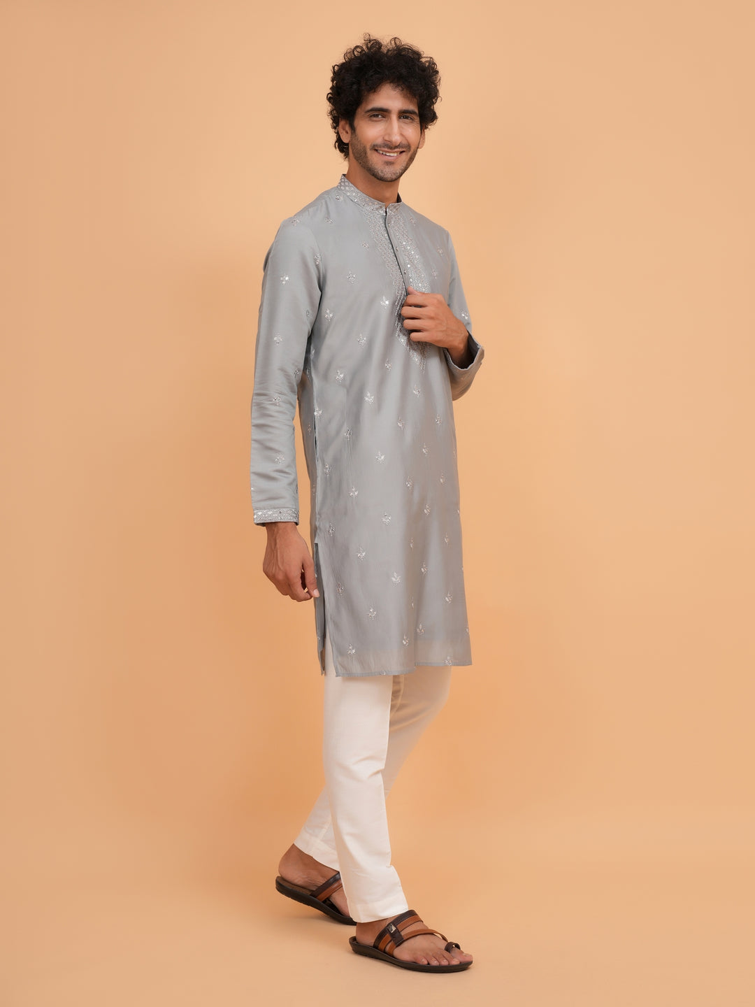 Sequence Grey Kurta Set - KM43156-19