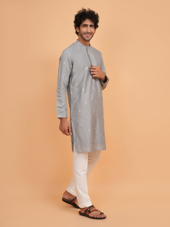 Sequence Grey Kurta Set - KM43156-19