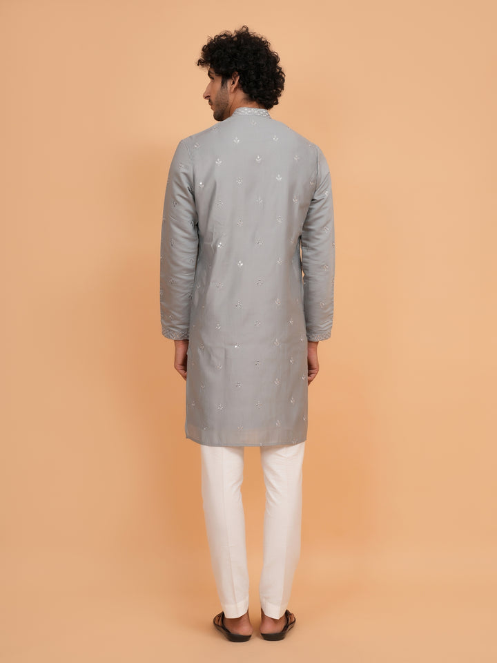 Sequence Grey Kurta Set - KM43156-19