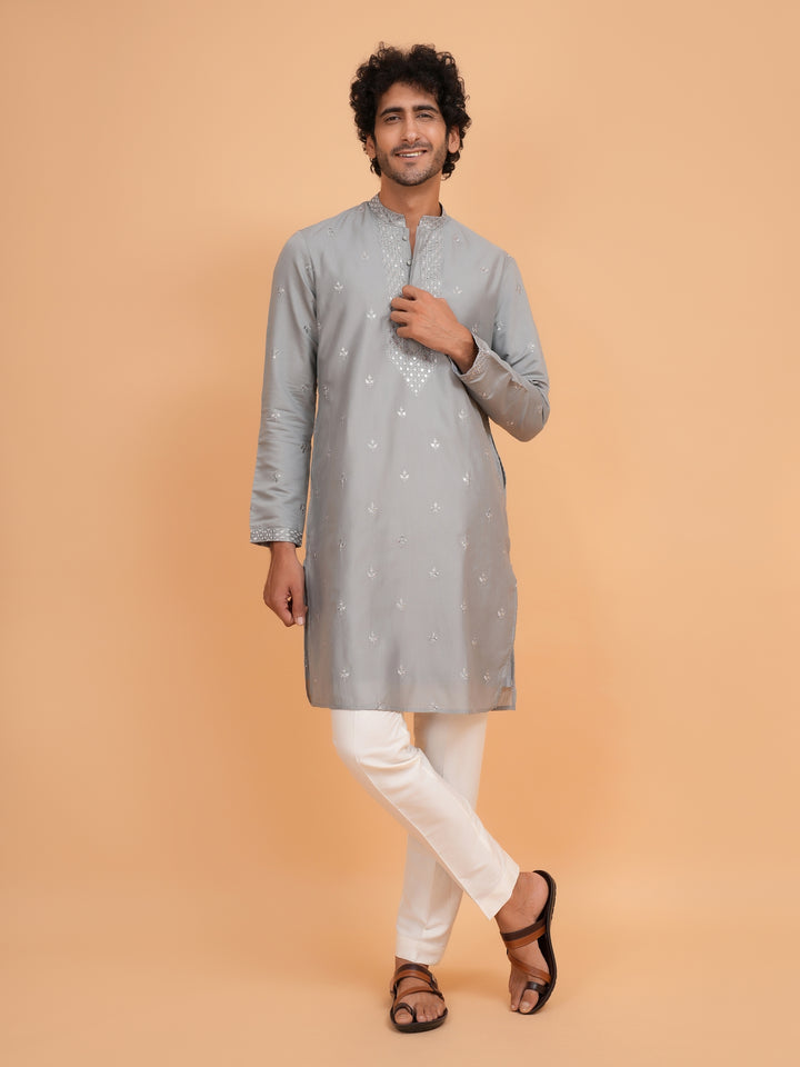 Sequence Grey Kurta Set - KM43156-19
