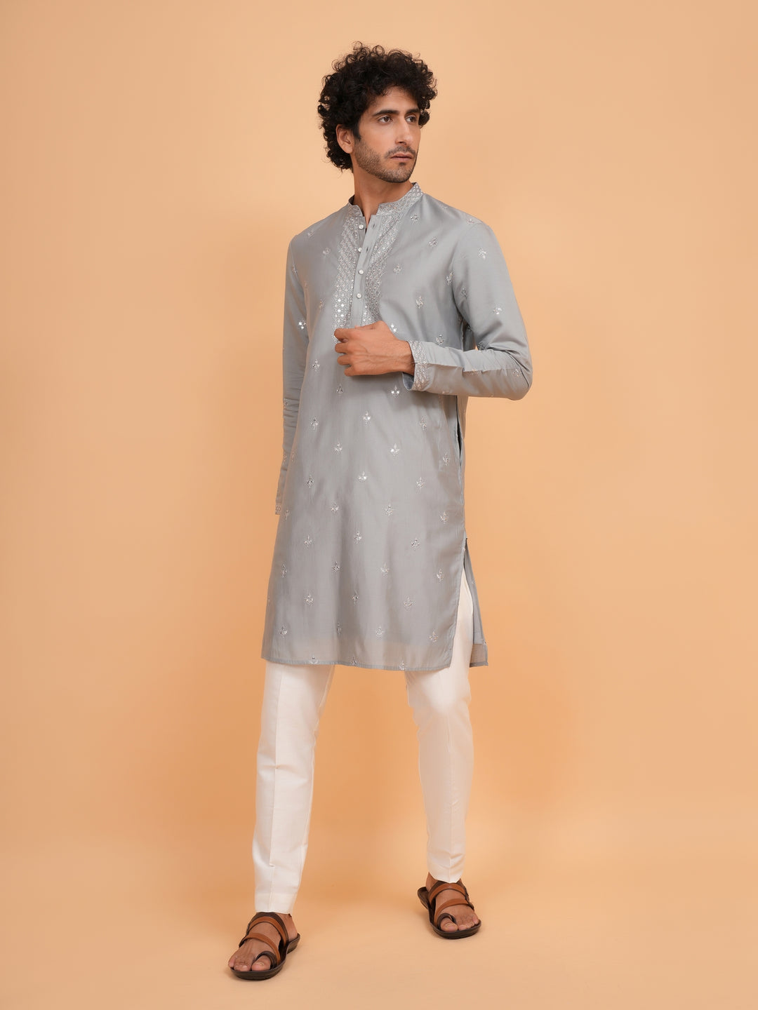 Sequence Grey Kurta Set - KM43156-19