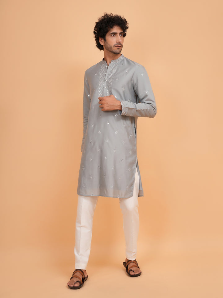 Sequence Grey Kurta Set - KM43156-19