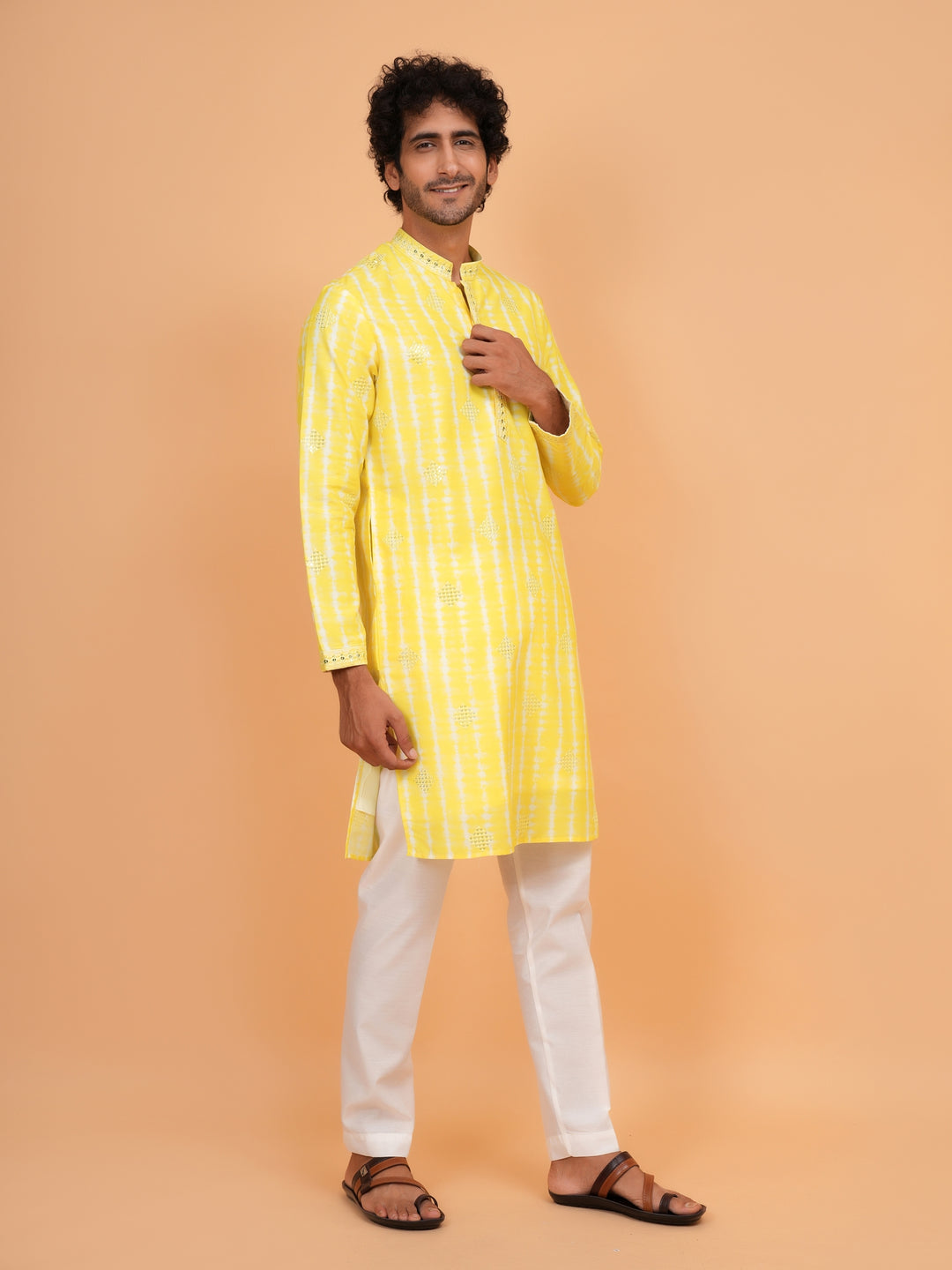 Sequence Mustard Kurta Set - KM43247-3