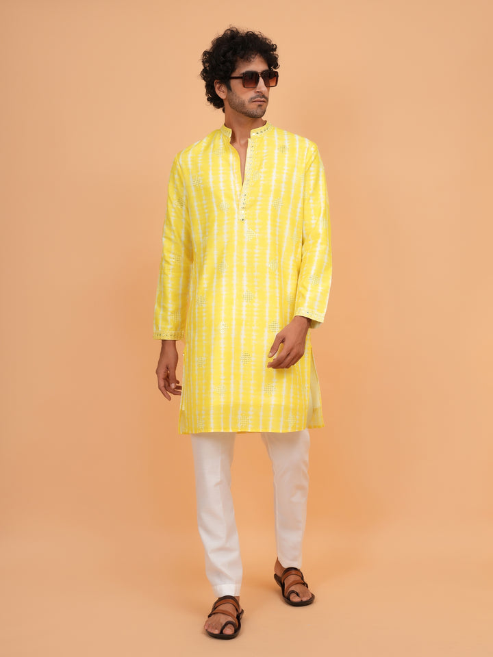 Sequence Mustard Kurta Set - KM43247-3