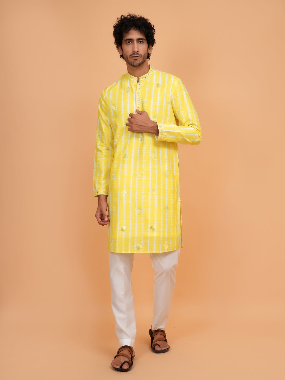 Sequence Mustard Kurta Set - KM43247-3