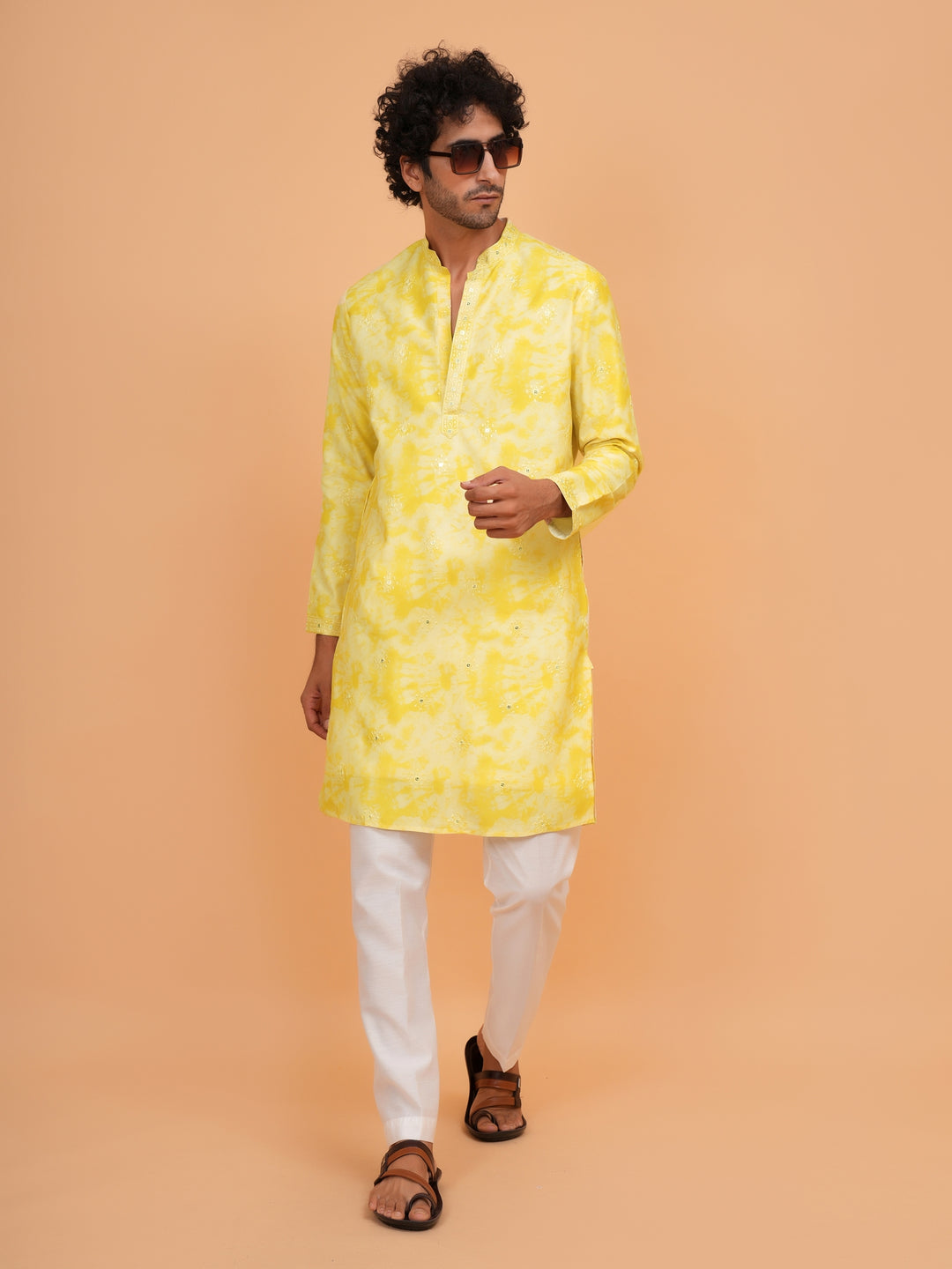 Sequence Yellow Kurta Set - KM43247-1