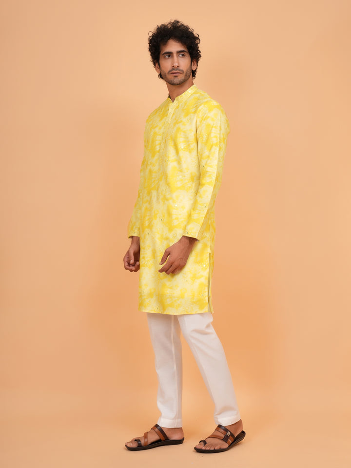 Sequence Yellow Kurta Set - KM43247-1