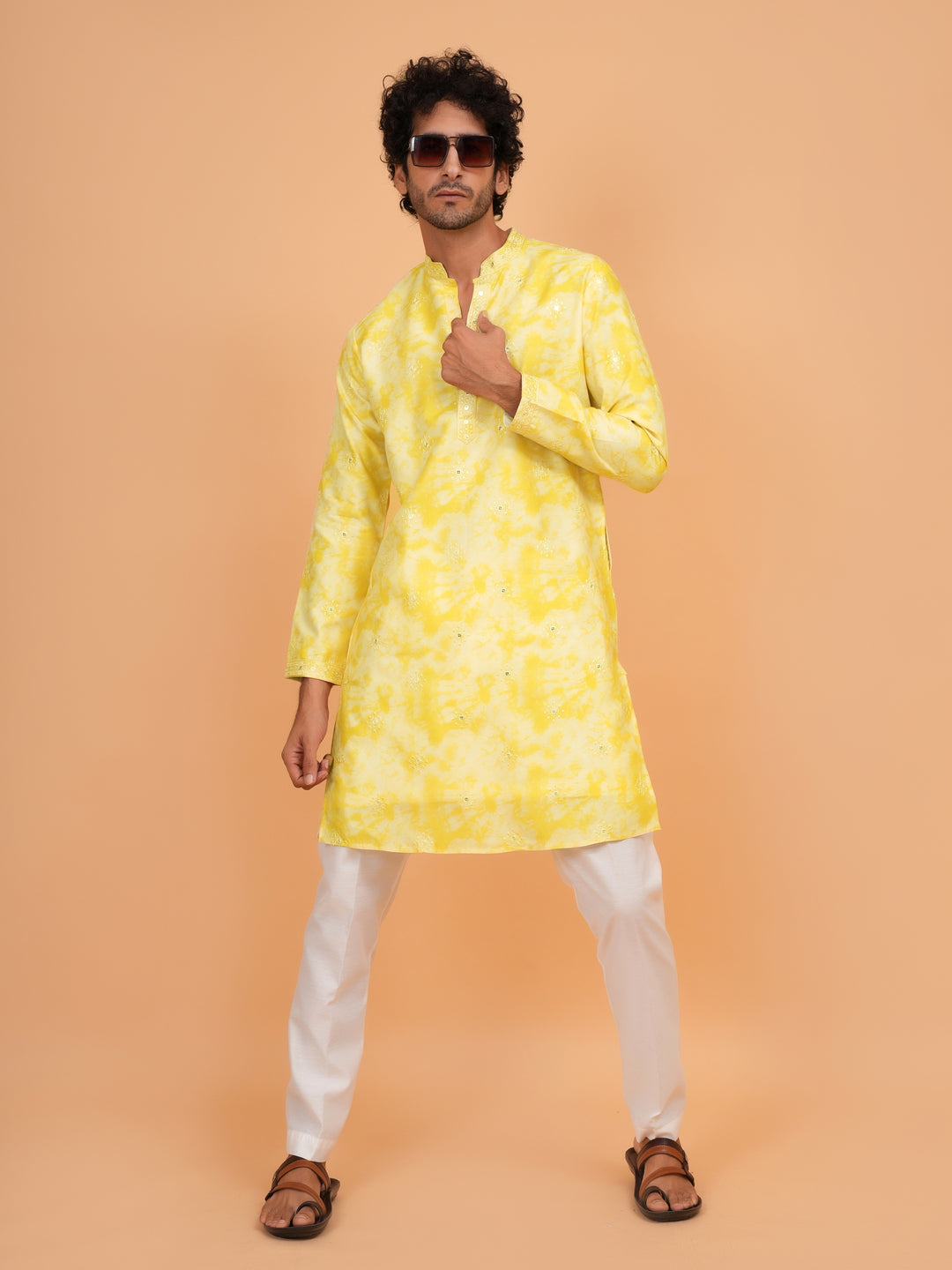 Sequence Yellow Kurta Set - KM43247-1
