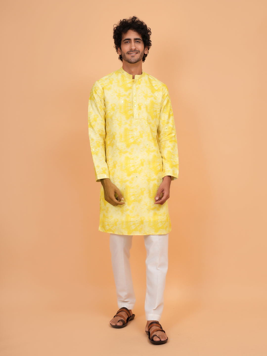 Sequence Yellow Kurta Set - KM43247-1