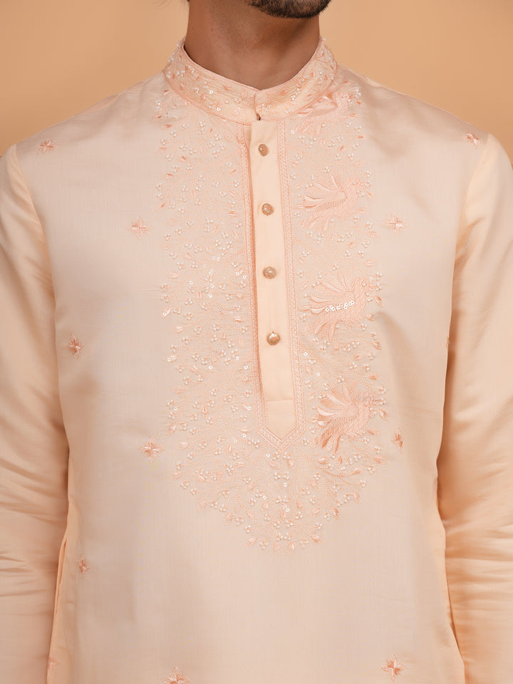 Sequence Peach Kurta Set - KM43344-1