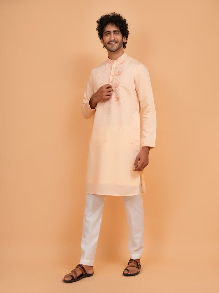 Sequence Peach Kurta Set - KM43344-1