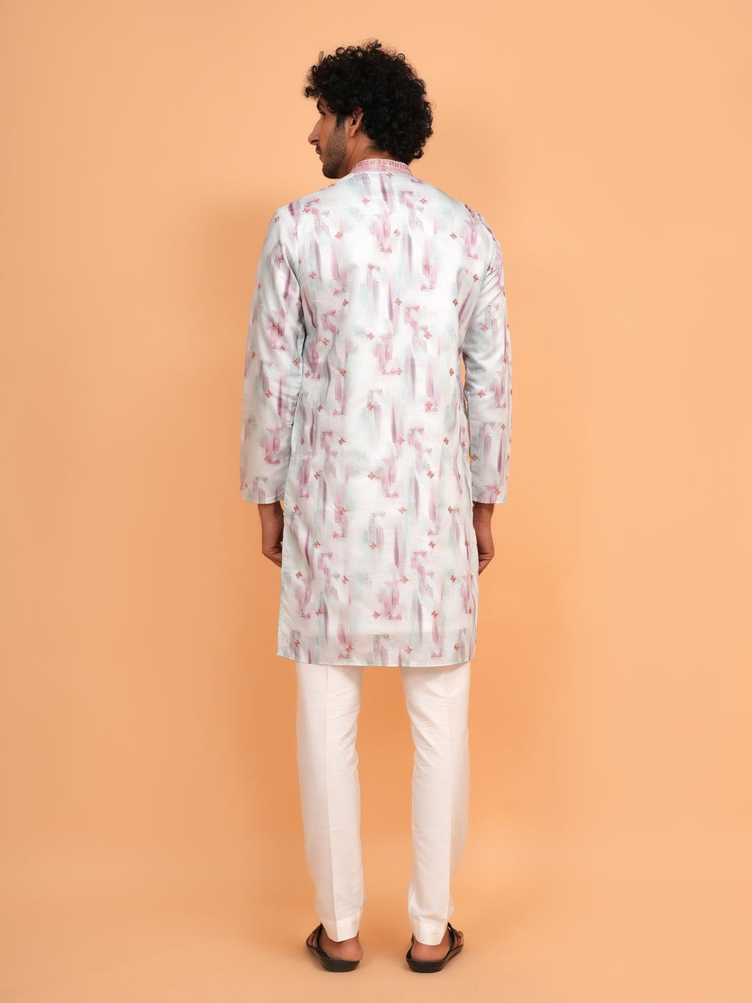 Embroidered Green Kurta Set - KM43742-3