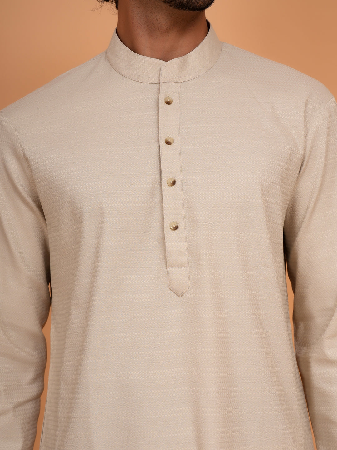 Solid Fawn Kurta Set - KM44553-14