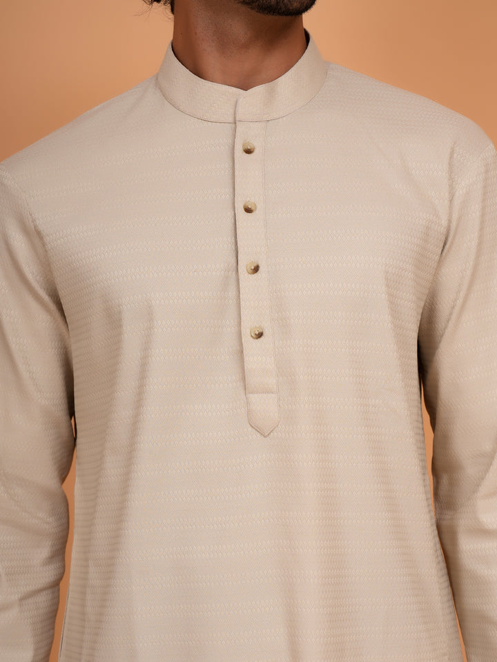 Solid Fawn Kurta Set - KM44553-14