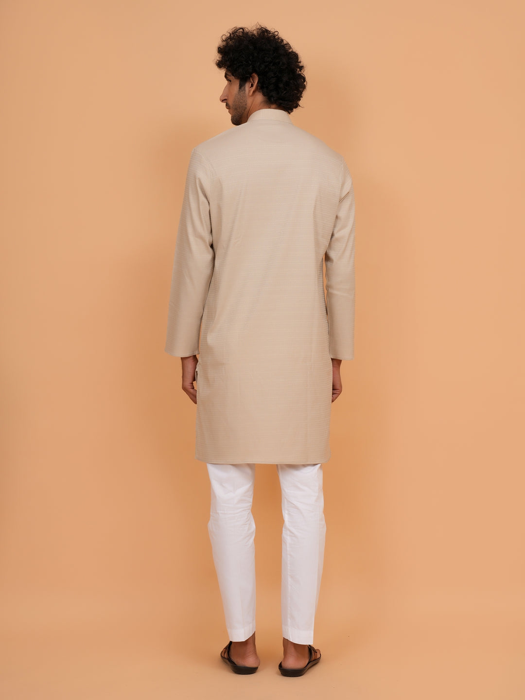 Solid Fawn Kurta Set - KM44553-14