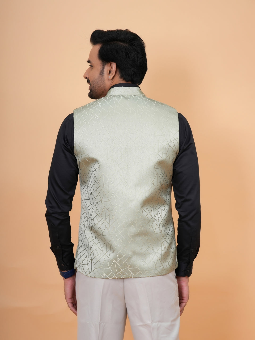 Geometric Pista Nehru Jacket - B44741-3