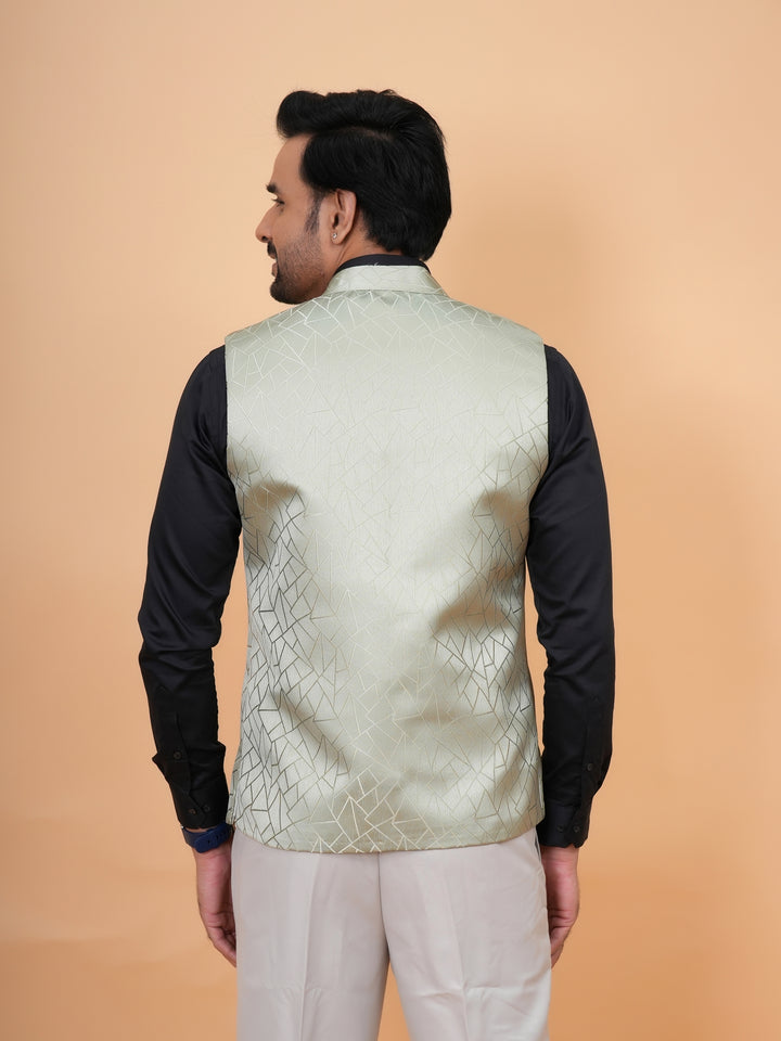 Geometric Pista Nehru Jacket - B44741-3